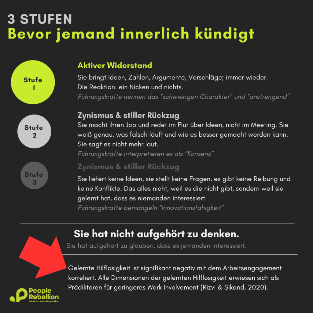 Blogartikel Gelernte Hilflosigkeit, Visual Bevor jemand innerlich kündigt