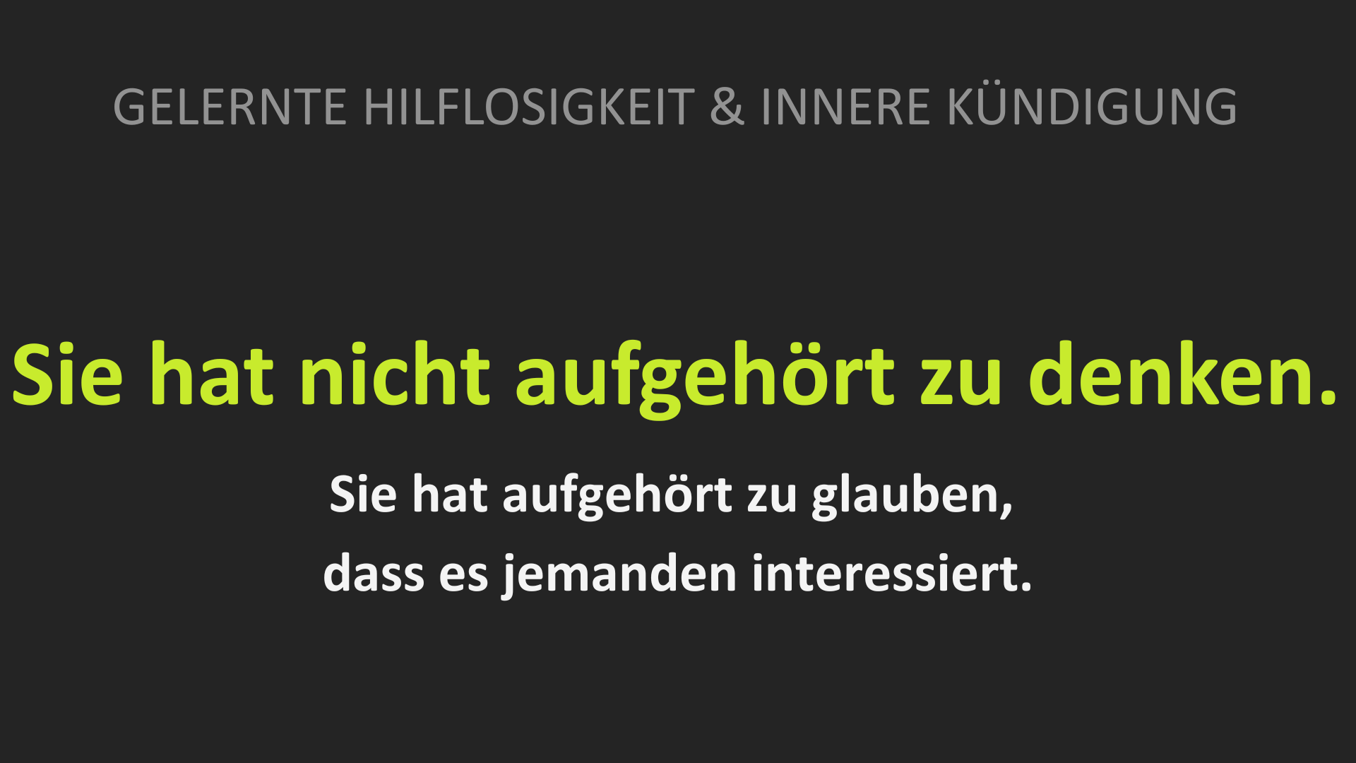 Wenn Mitarbeiter aufhören zu kämpfen: Gelernte Hilflosigkeit im Unternehmensalltag